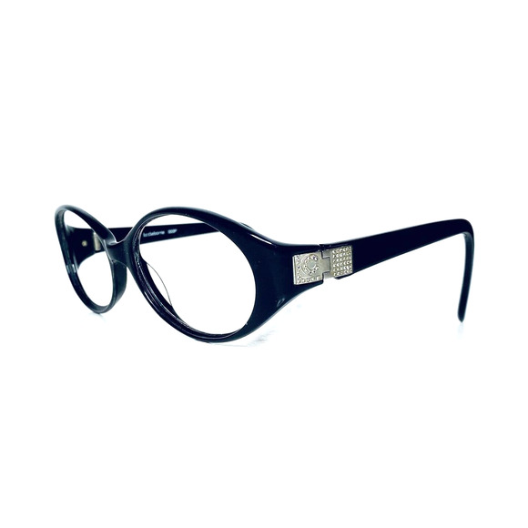 VTG Liz Claiborne Black W Crystals Glasses main image 11